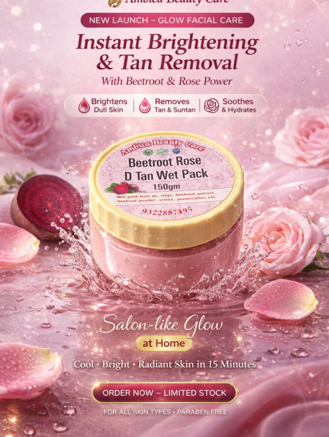 Beetroot Rose D-Tan Wet Pack – Instant Brightening & Tan Removal