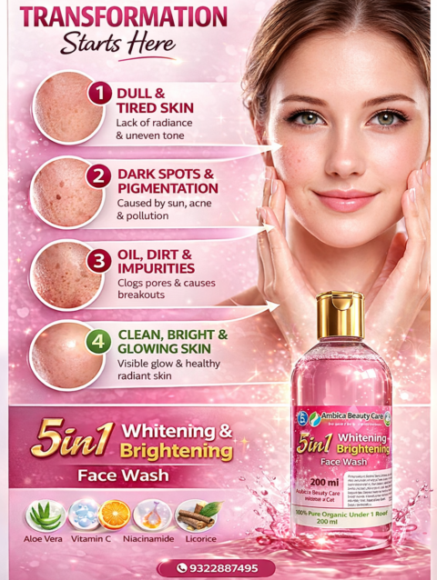 5 in 1 Whitening & Brightening Face Wash