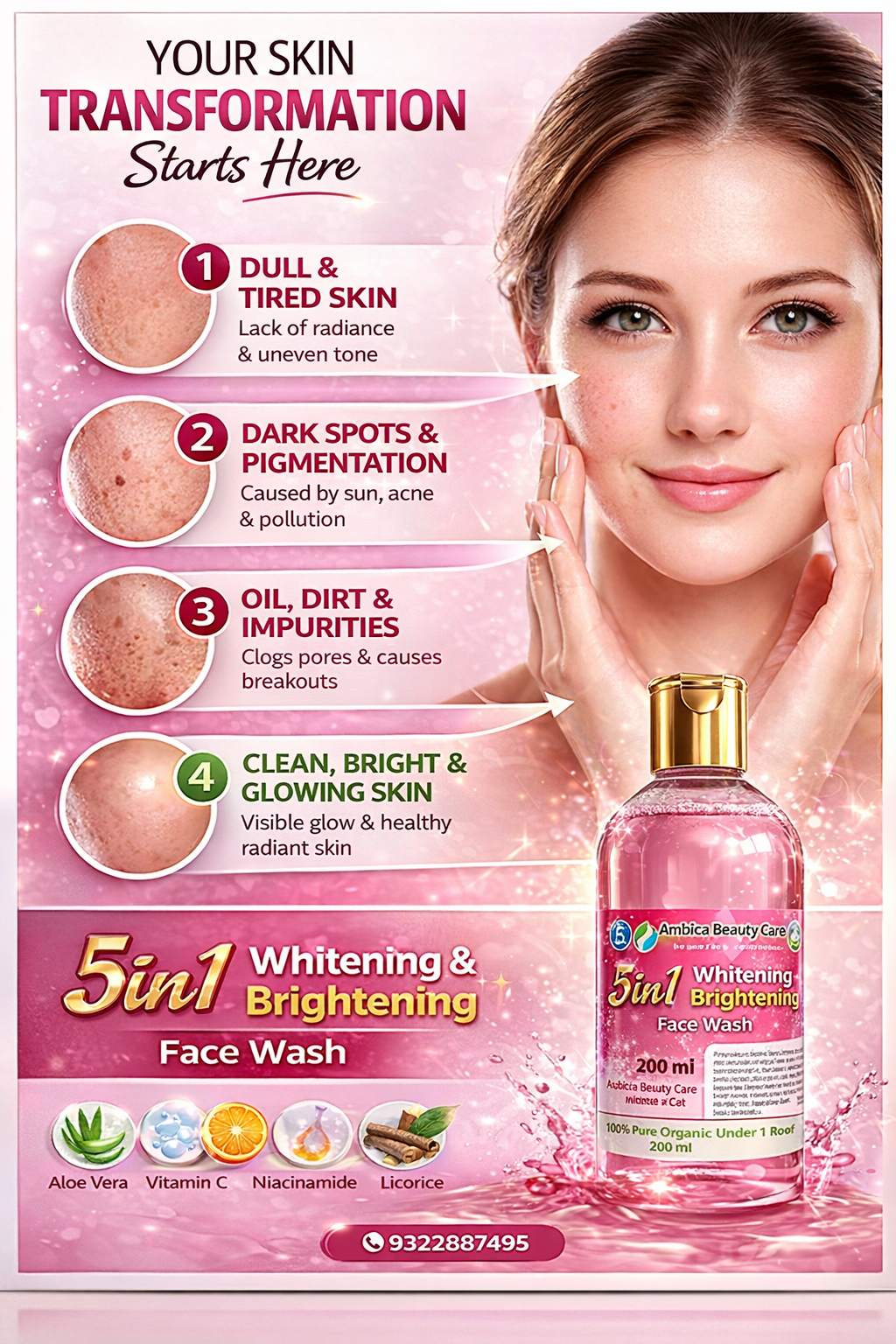 5 in 1 Whitening & Brightening Face Wash