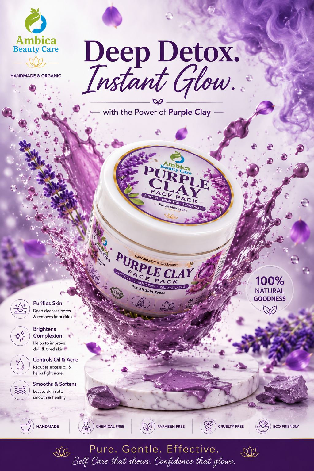 Purple Clay Face Pack - Image 4
